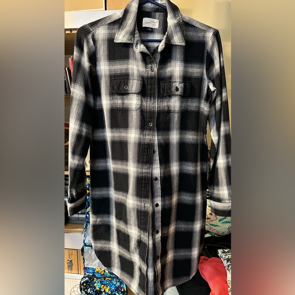 Universal Thread plaid button up dress